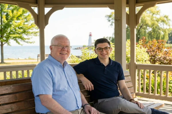 Don and Thomas at Rotary Sunrise Lake Park in Whitby